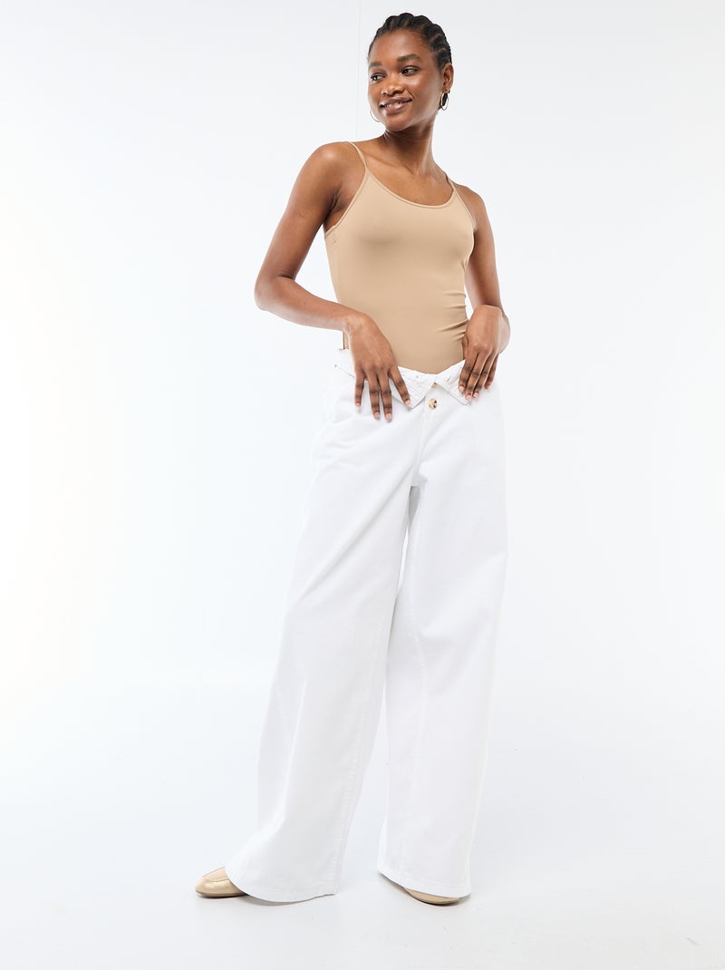 Body à fines bretelles Beige - Kiabi