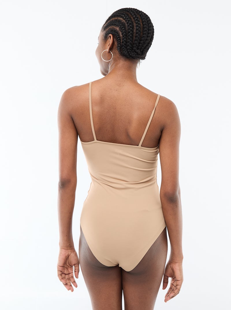 Body à fines bretelles Beige - Kiabi