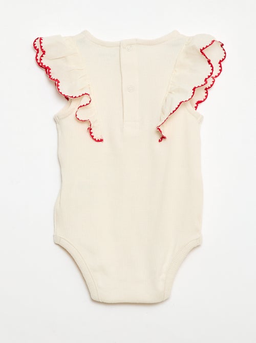 Body à manches courtes volantées - Kiabi