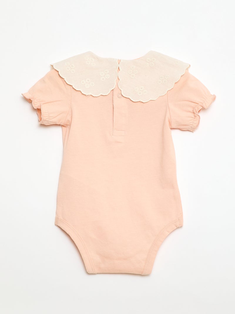 Body avec col claudine Rose - Kiabi