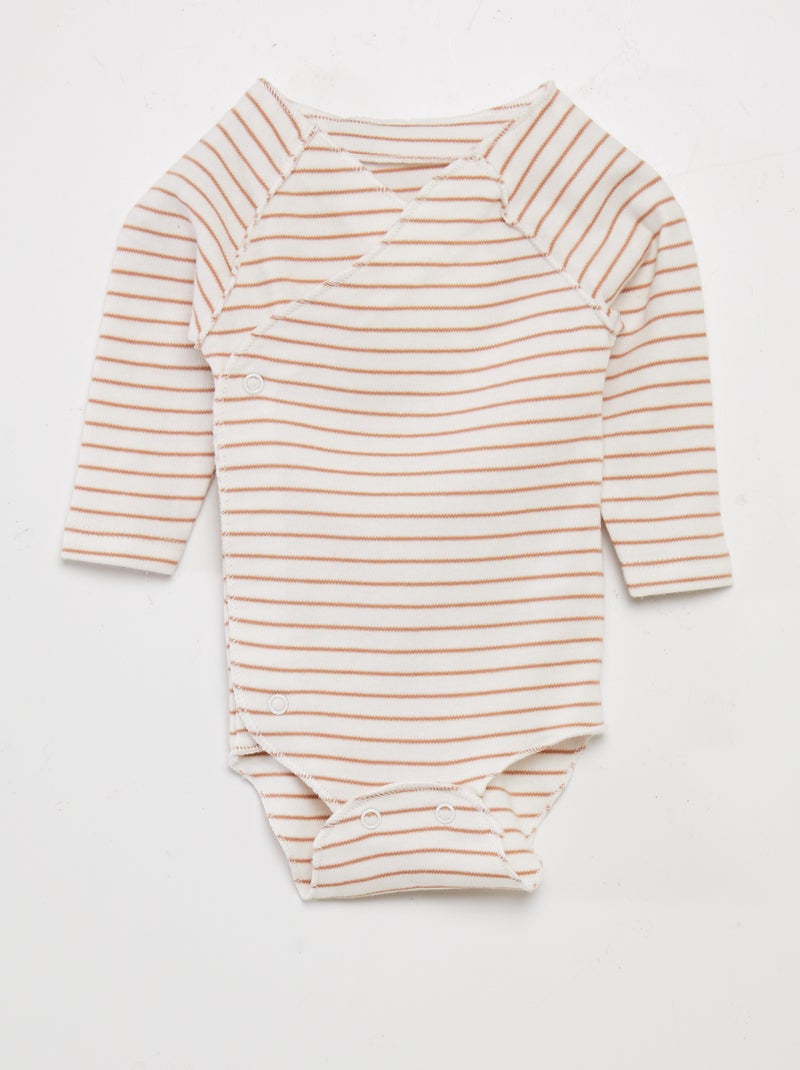 Body + bottoms with feet + beanie set WHITE - Kiabi