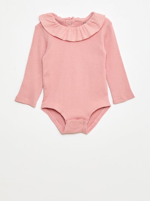 Body côtelé avec collerette - Kiabi