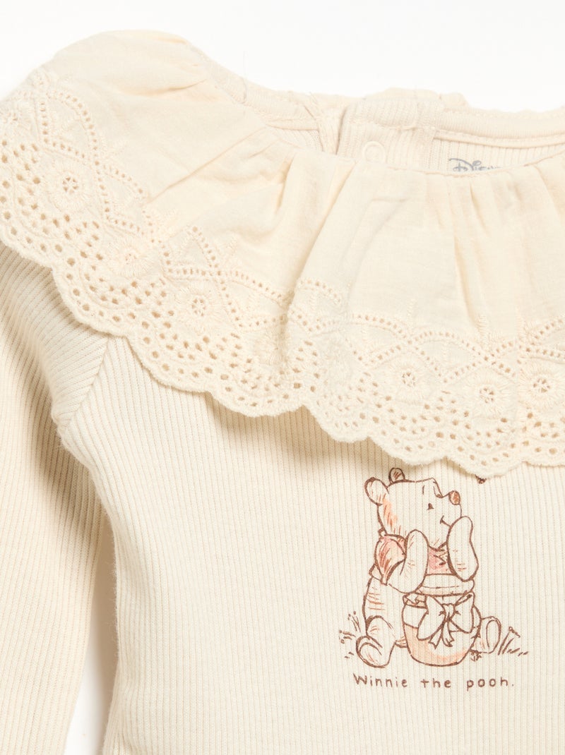 Body 'Disney' avec col brodé Blanc - Kiabi