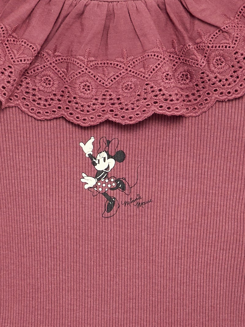 Body 'Disney' mit besticktem Kragen Rosa - Kiabi