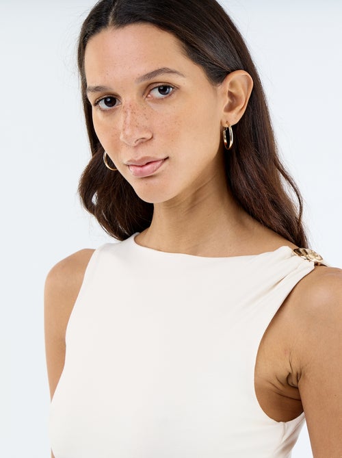 Body dos échancré avec bijou doré - Kiabi