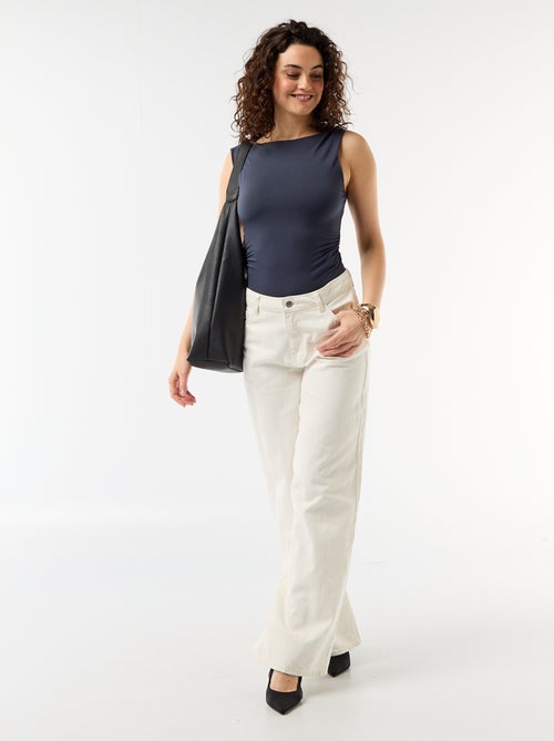 Body dos échancré avec bijou doré - Kiabi