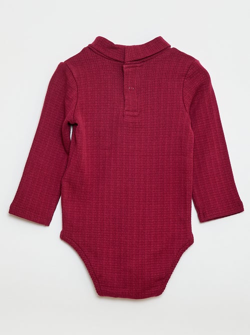 Body en maille pointelle avec col montant - Kiabi