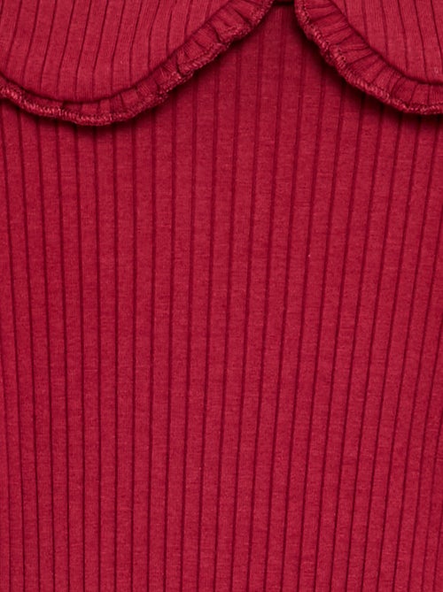 Body in maglia a costine con colletto Claudine - Kiabi