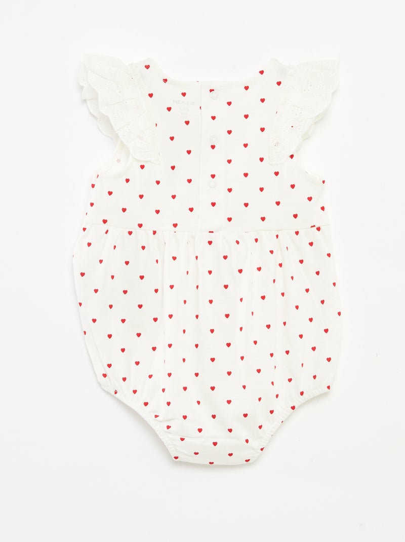 Body sans manches avec volants aux emmanchures BLANC - Kiabi