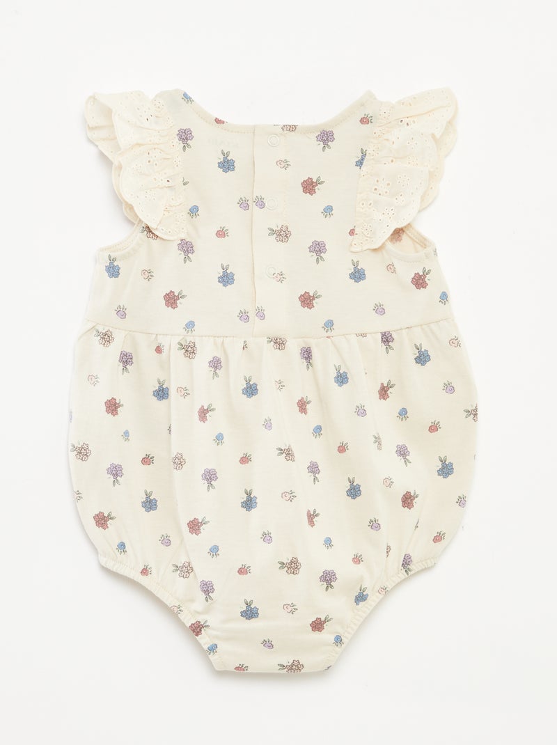 Body sans manches avec volants aux emmanchures BLANC - Kiabi