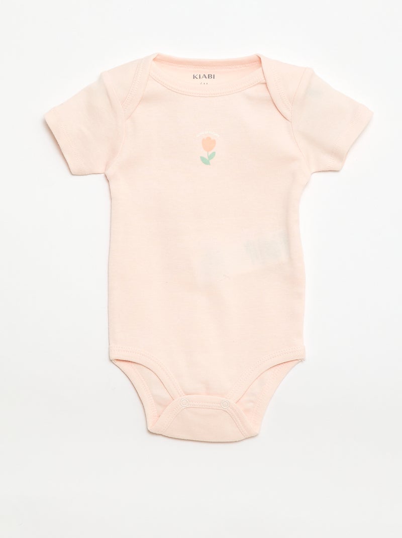 Body stampati in cotone - set da 3 Arancione - Kiabi