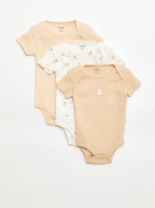 Body stampati in cotone - set da 3 - Kiabi