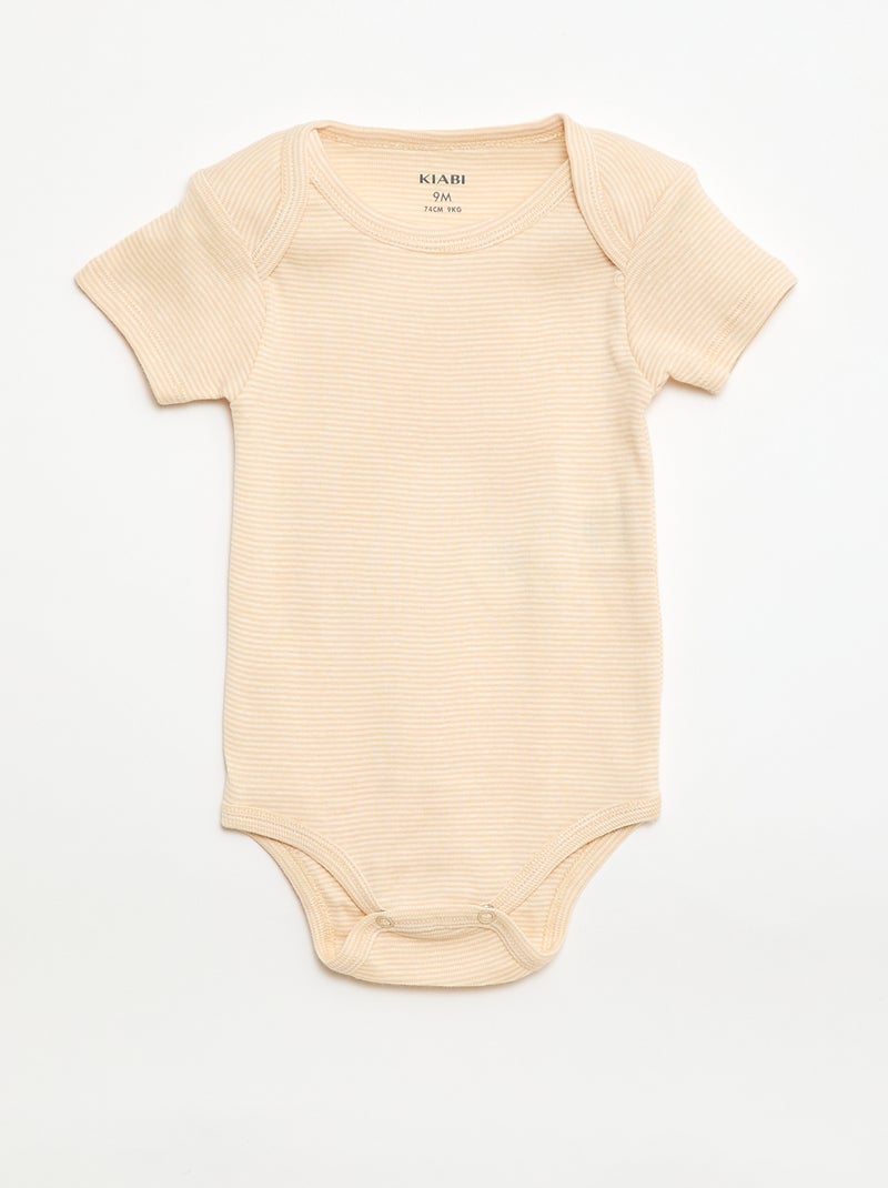 Body stampati in cotone - set da 3 Beige - Kiabi