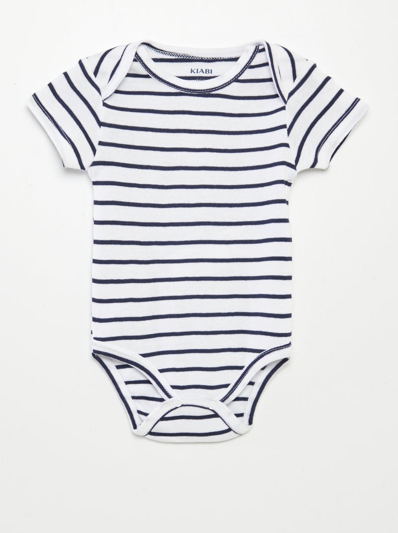 Body stampati in cotone - set da 3 BIANCO - Kiabi