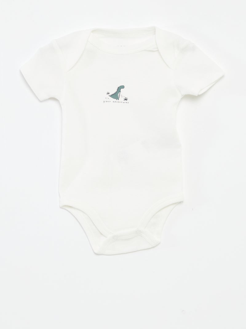Body stampati in cotone - set da 3 Verde - Kiabi