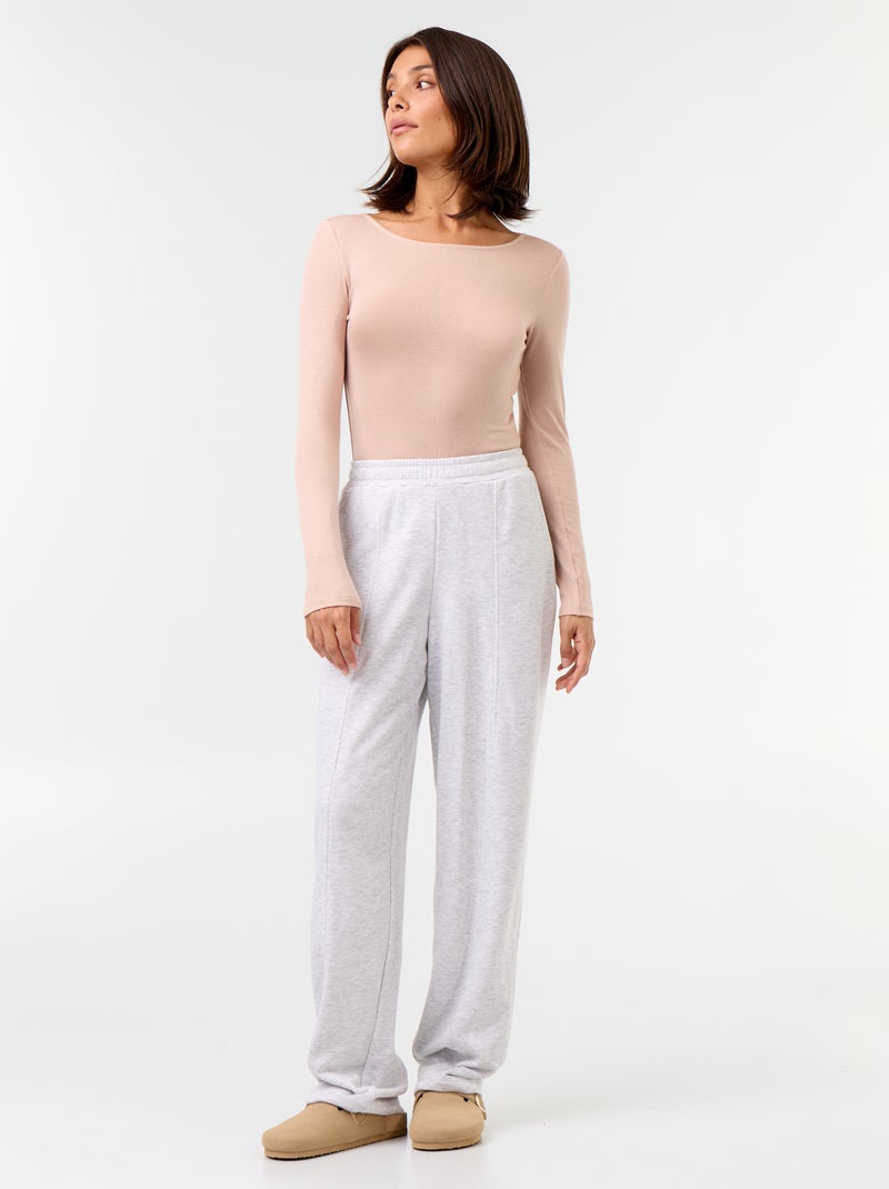 Body uni laine mélangée Rose - Kiabi