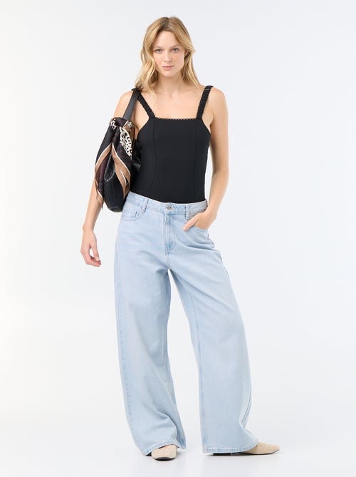 Bodysuit with elasticated straps - Kiabi