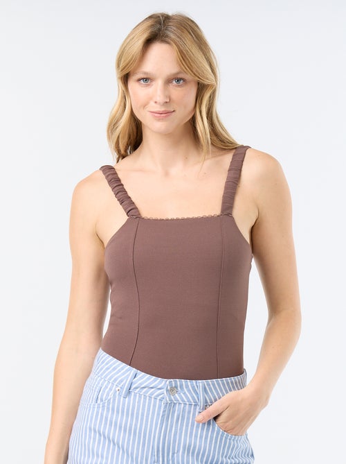 Bodysuit with elasticated straps - Kiabi