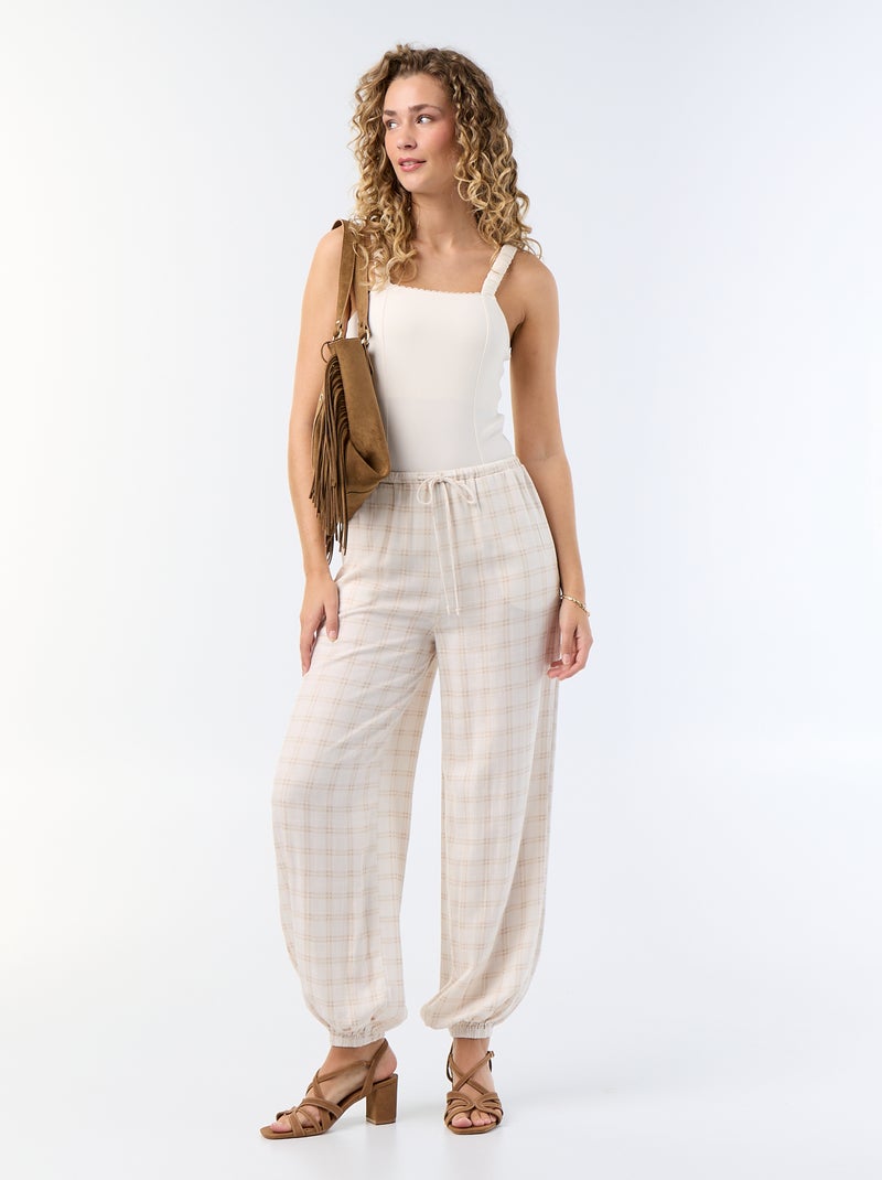 Bodysuit with elasticated straps White - Kiabi