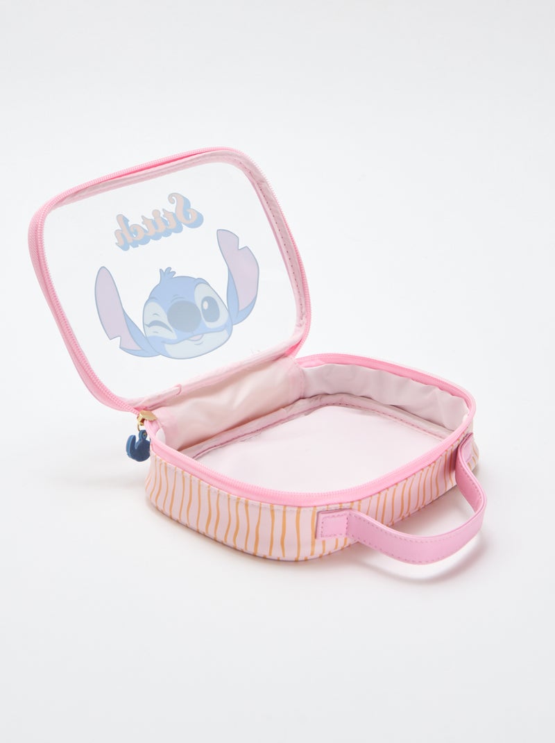 Boîte de rangement 'Disney' 'Stitch' transparente Rose - Kiabi