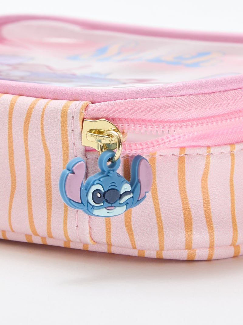 Boîte de rangement 'Disney' 'Stitch' transparente Rose - Kiabi