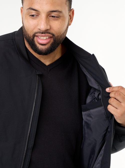 Bomber jacket with ribbed knit collar - Kiabi