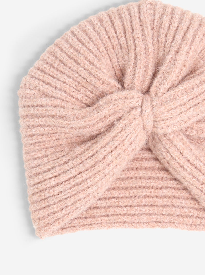 Bonnet forme turban Rose - Kiabi