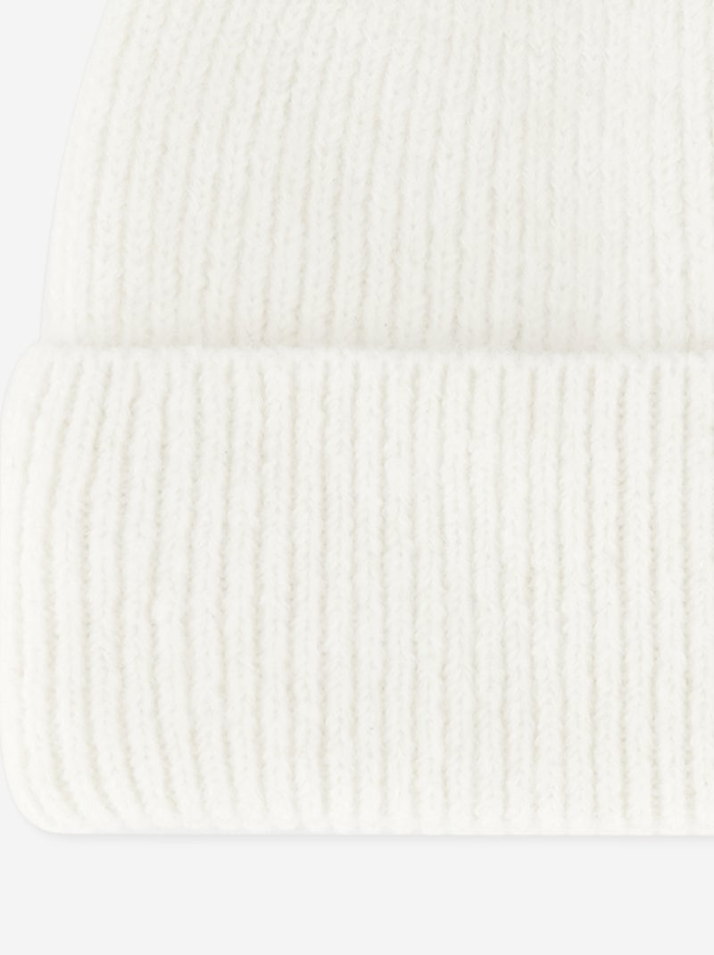 Bonnet uni avec revers Beige - Kiabi