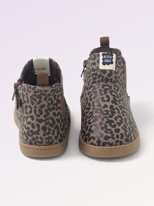 Boots aus Kunstleder mit elastischem Einsatz - Kiabi Boots aus Kunstleder mit elastischem Einsatz - Kiabi