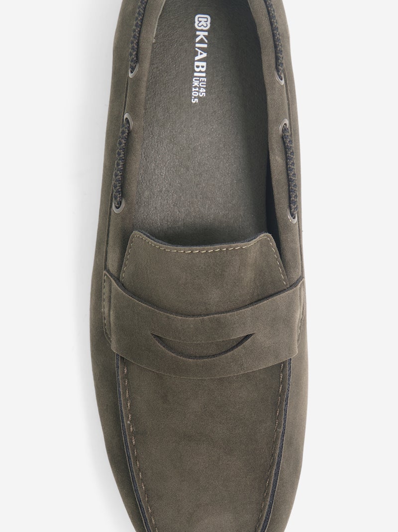 Bootsschuhe aus Wildlederimitat Marron - Kiabi