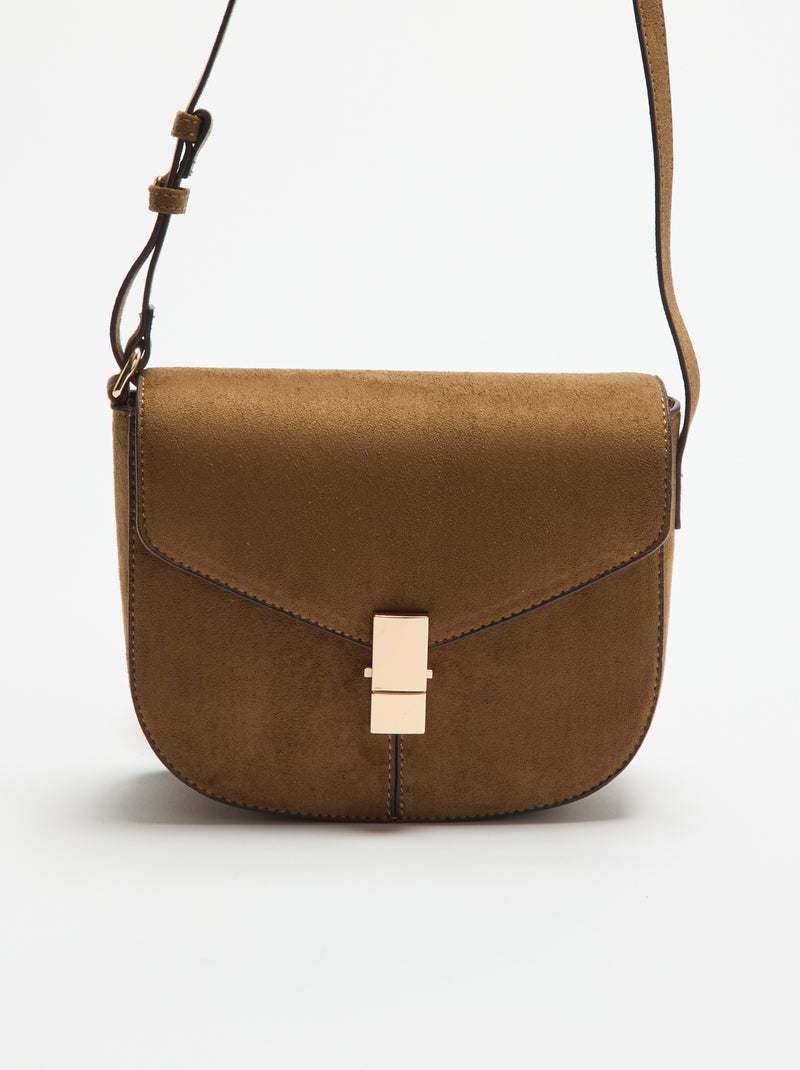 Borsa a mano in similcamoscio Kaki - Kiabi