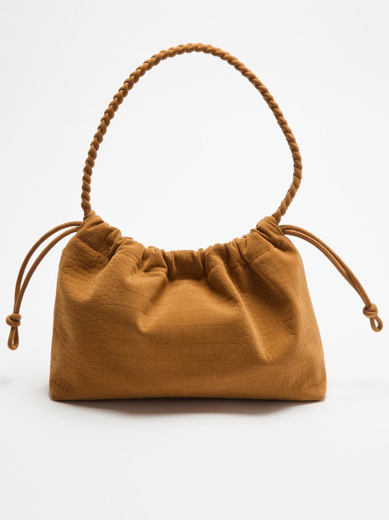 Borsa a sacchetto effetto camoscio Beige - Kiabi