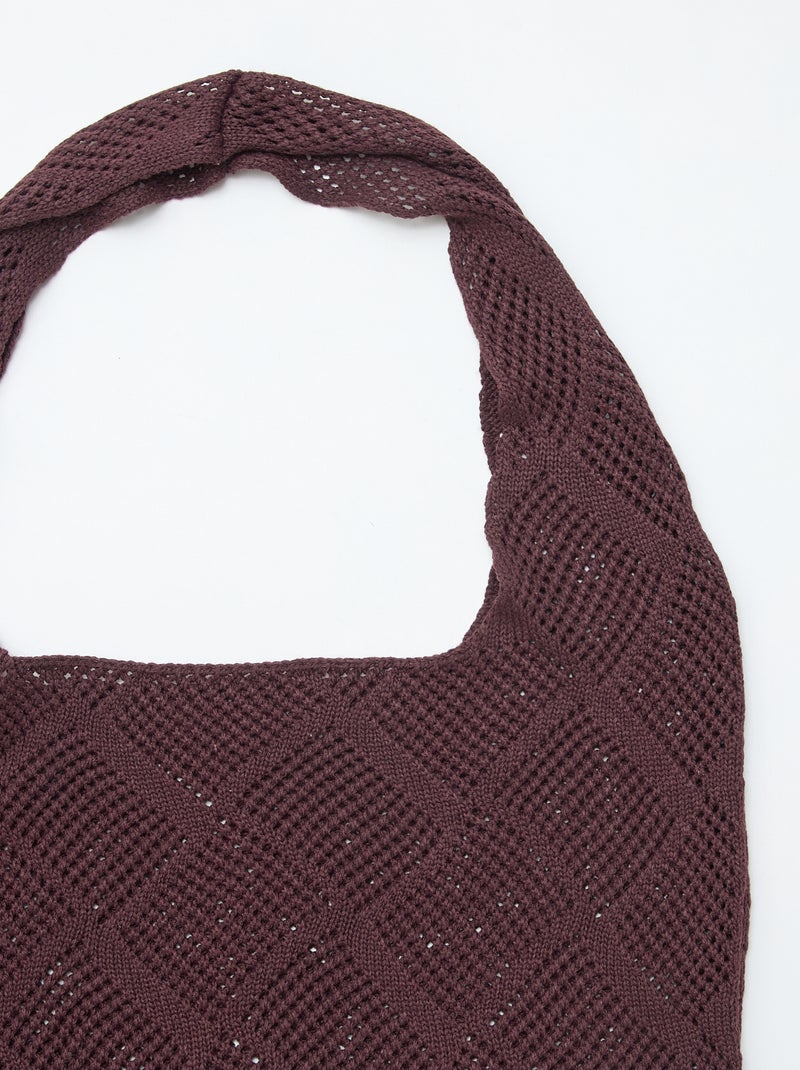 Borsa a tracolla all'uncinetto Viola - Kiabi