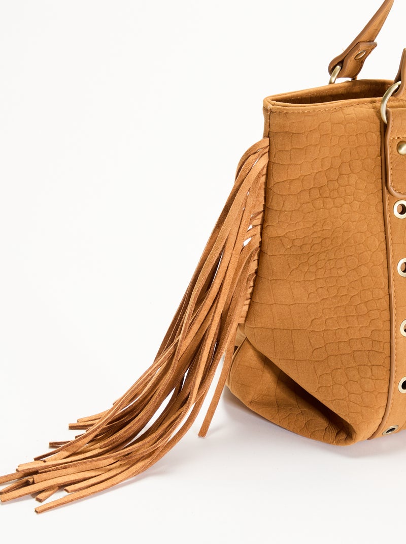 Borsa hobo con frange Beige - Kiabi