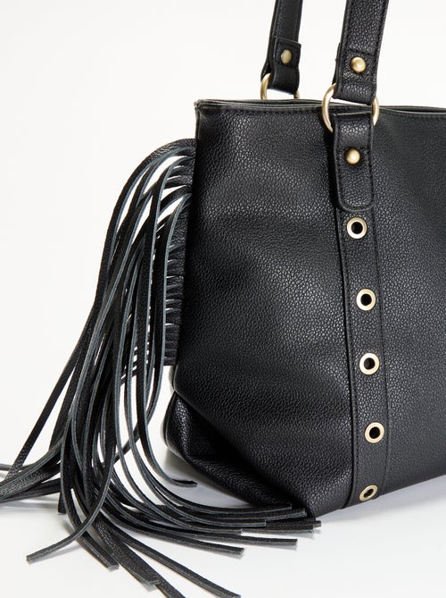 Borsa hobo con frange in similpelle - Kiabi Borsa hobo con frange in similpelle - Kiabi