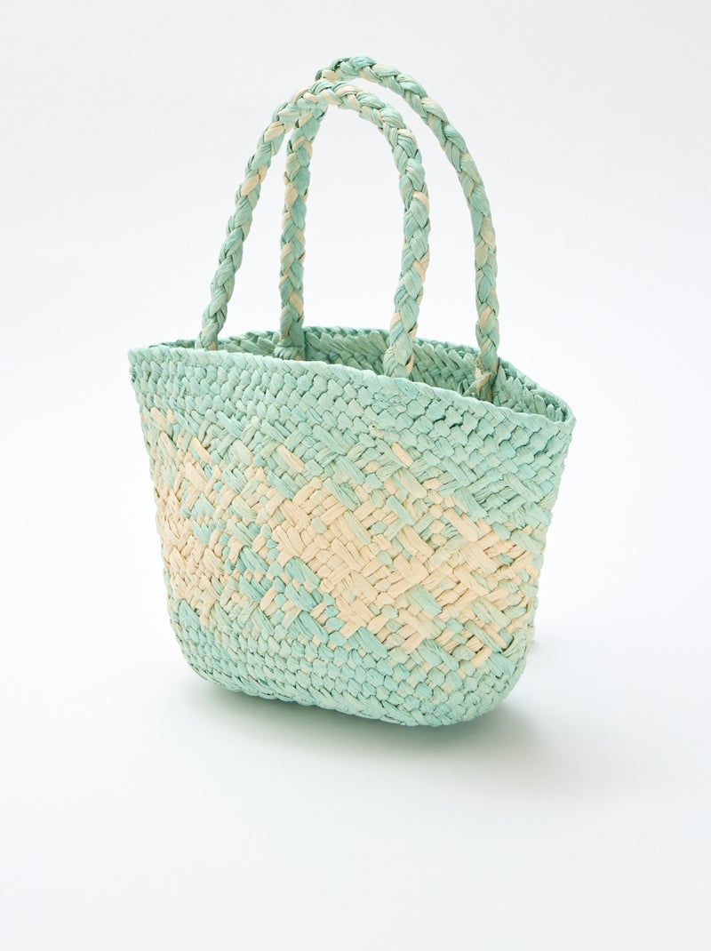 Borsa in carta intrecciata Verde - Kiabi