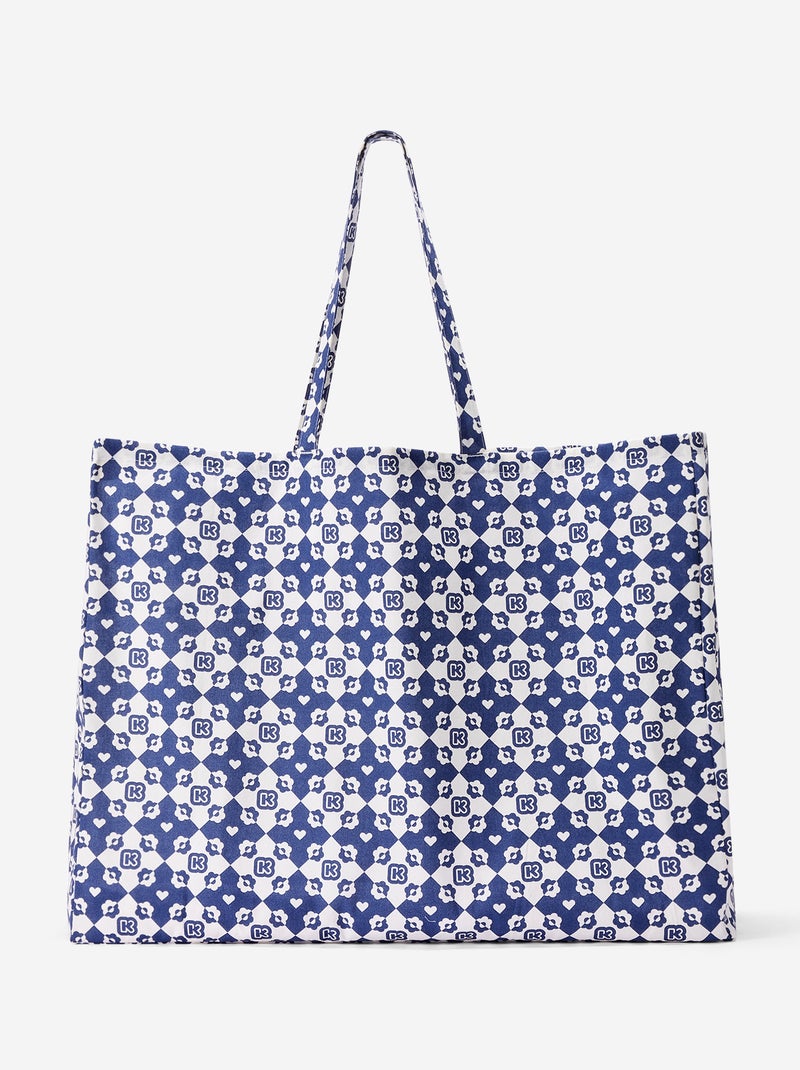Borsa shopping tipo tote-bag formato XXL - Kiabi Blu - Kiabi