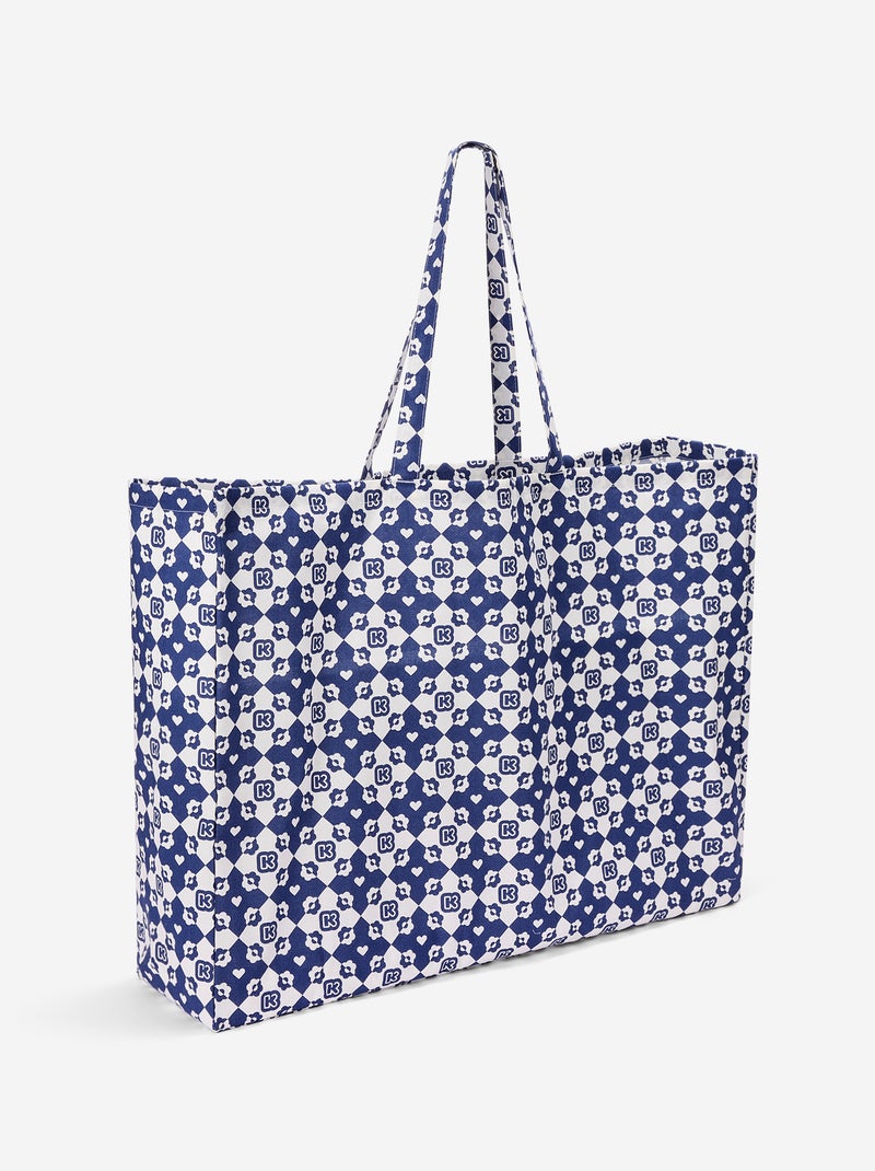 Borsa shopping tipo tote-bag formato XXL - Kiabi Blu - Kiabi
