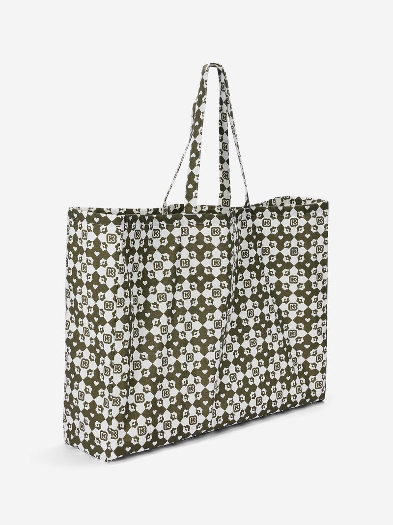 Borsa shopping tipo tote-bag formato XXL - Kiabi Kaki - Kiabi