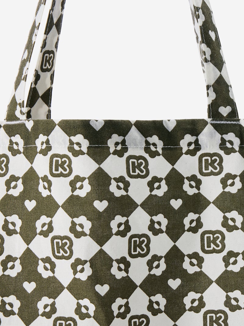 Borsa shopping tipo tote bag formato XXL Kaki - Kiabi