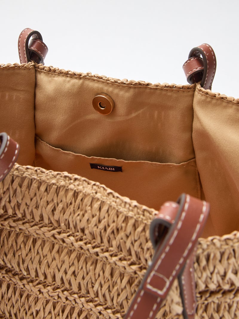 Borsa tote in paglia Beige - Kiabi