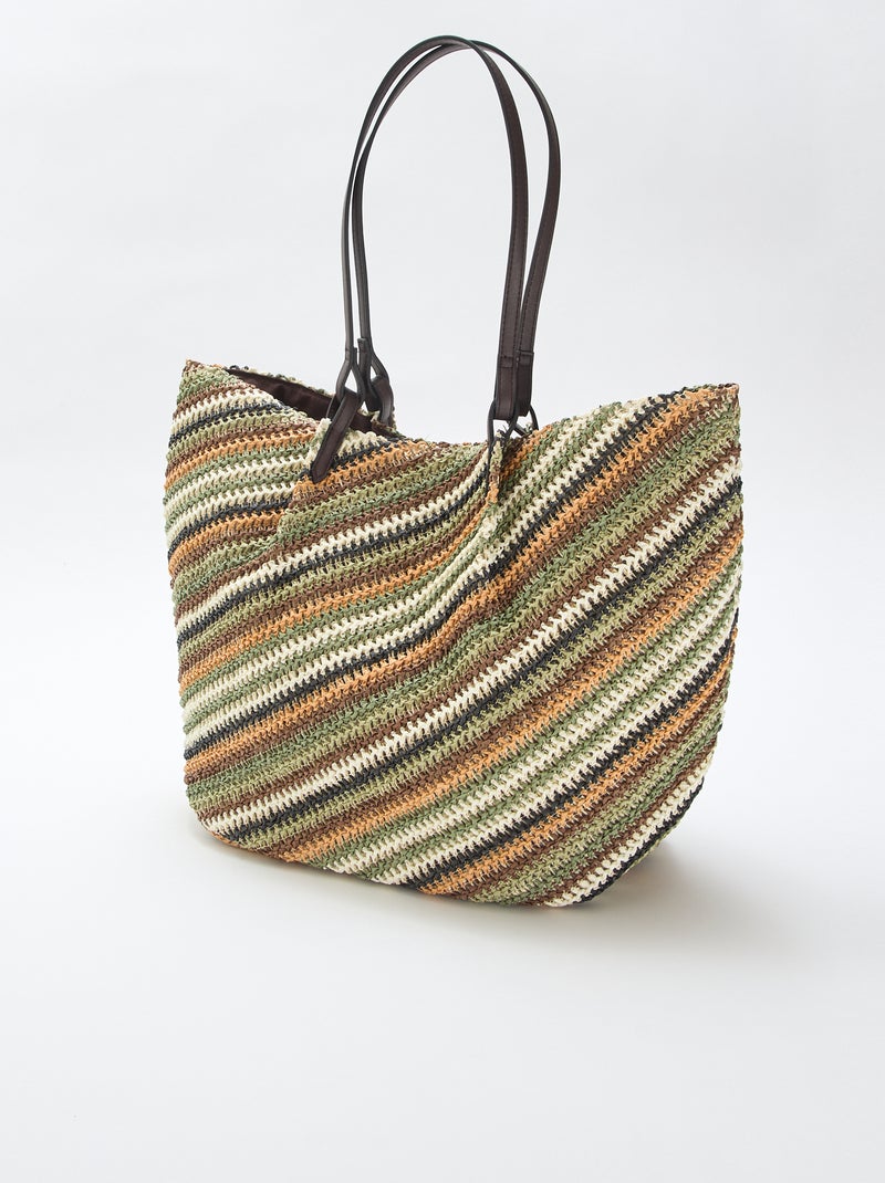 Borsa tote in paglia Verde - Kiabi