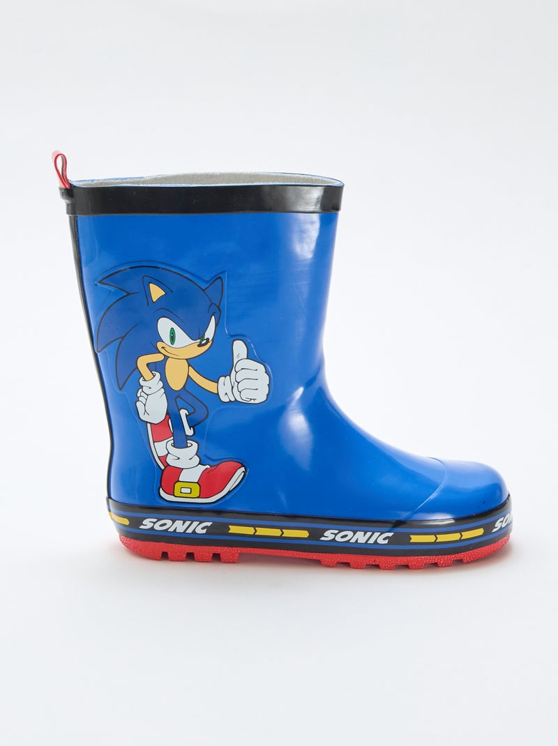 Botte en caoutchouc 'Sonic' Bleu - Kiabi