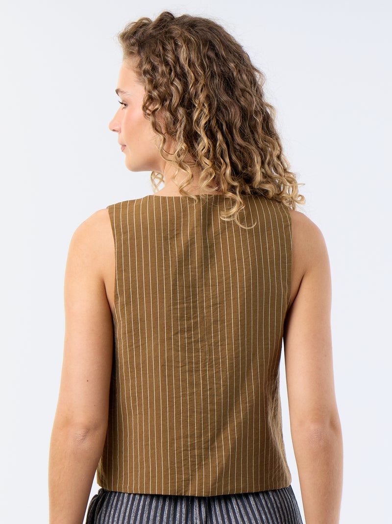 Bow-detail Blouse Khaki - Kiabi