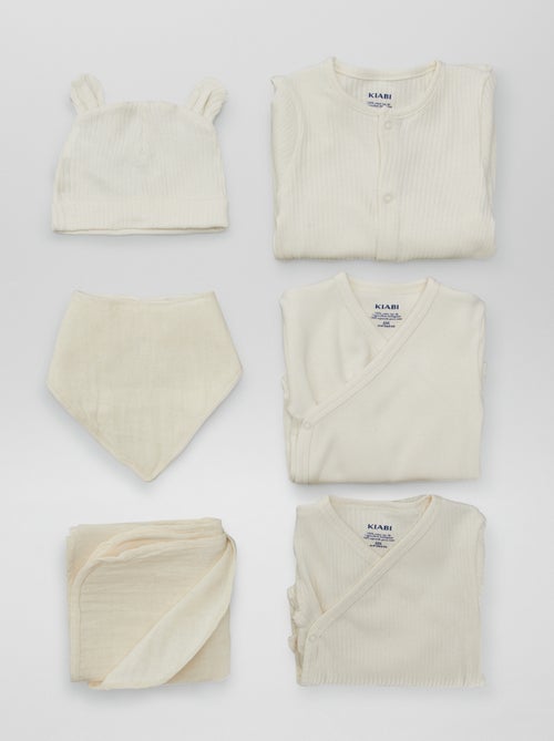 Box nascita unisex New born in the family - 6 pezzi - Kiabi