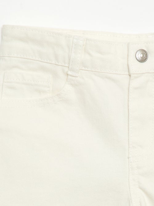 Boy's Cotton Stretch Slim Fit Denim Bermuda Shorts - Kiabi