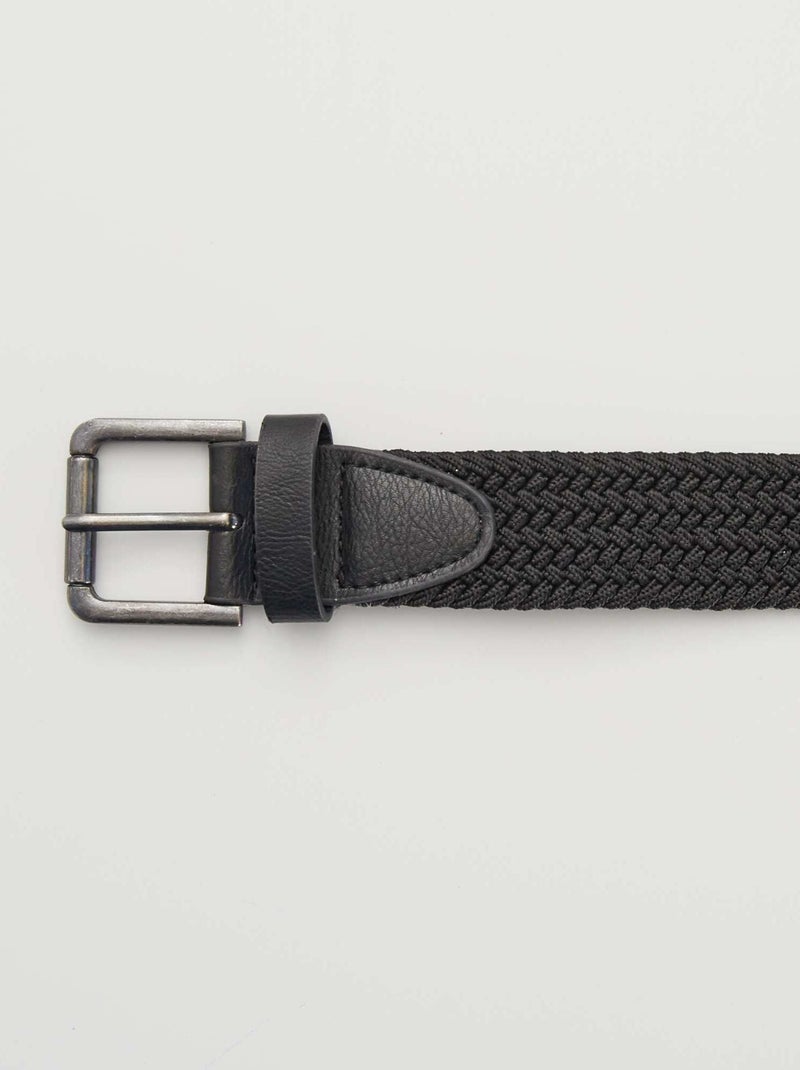 Braided Elastic Belt Black - Kiabi