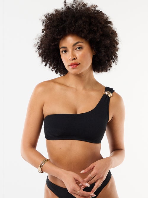 Brassière de bain asymétrique avec bijou doré - Kiabi