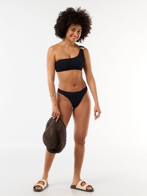 Brassière de bain asymétrique avec bijou doré - Kiabi