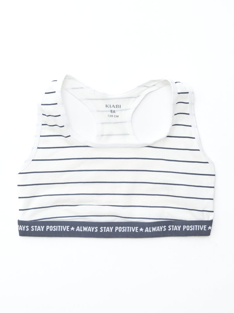Brassière de sport Bleu - Kiabi